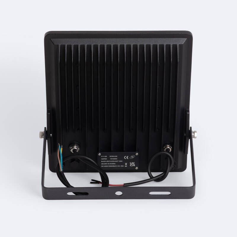 Foco Proyector LED 150W Regulable 0-10V 170 lm/W IP65 ELEGANCE Slim PRO Negro Blanco Neutro 4000K Asimétrica 80ºx155º