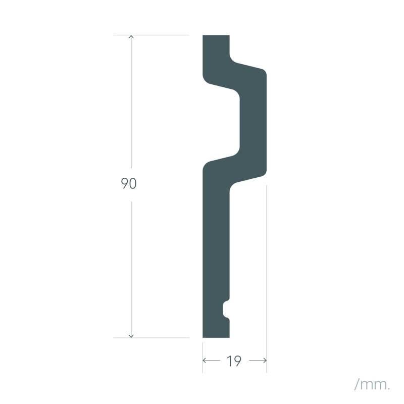 Moldura Cornisa Pasacables 2m Topi