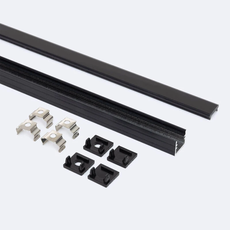 Perfil Aluminio Superficie 2m para Tira LED hasta 8 mm