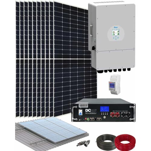 Kit Instalación Placas Solares Híbrido con Inversor Deye 5000W