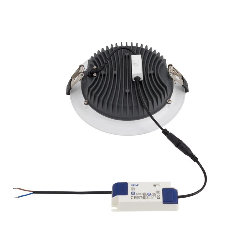 Downlight LED 20W Circular SAMSUNG AERO 130 lm/W Microprismático CCT Seleccionable LIFUD Corte Ø 155 mm