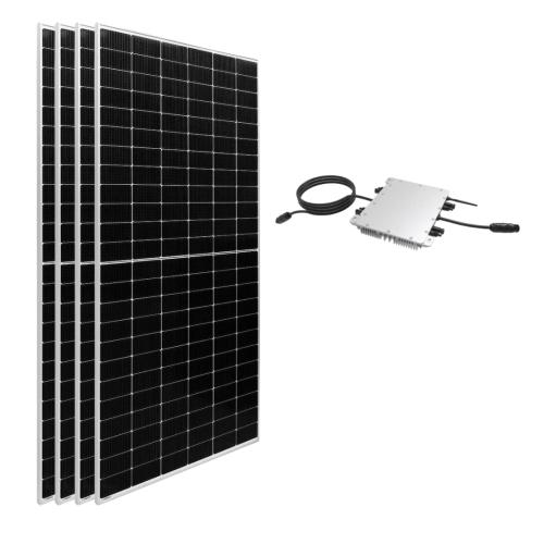 Kit Panel Solar para Balcón 2400W con Microinversor DEYE 2000W SUN2000WG4
