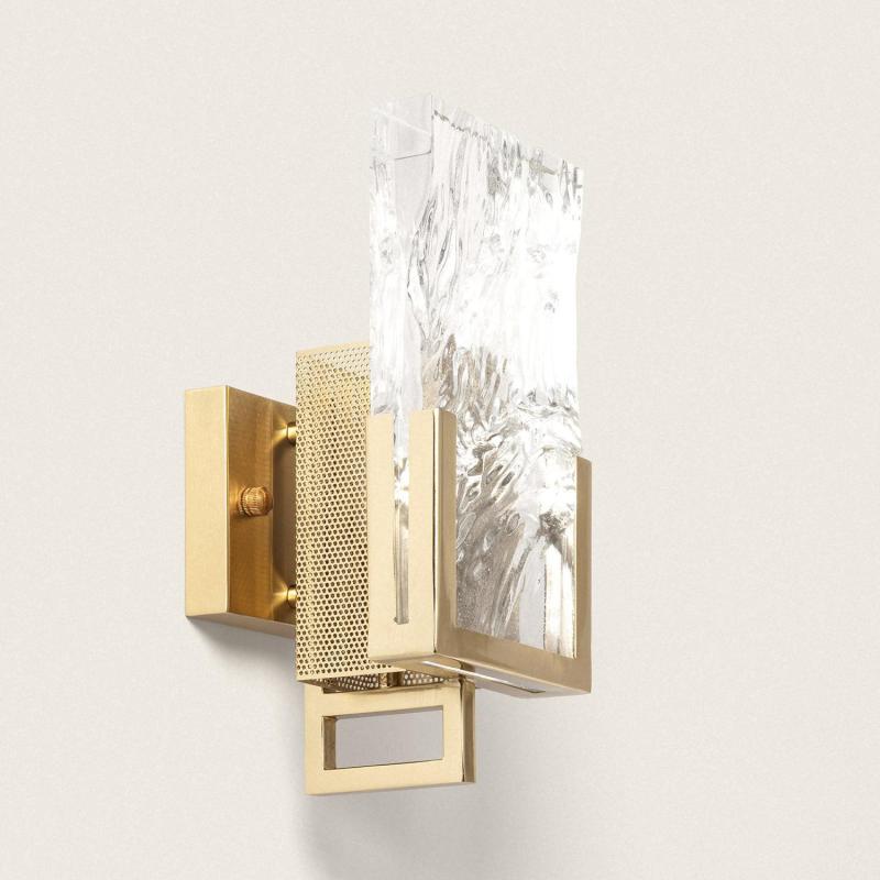 Lámpara de Pared Metal y Cristal Murtha