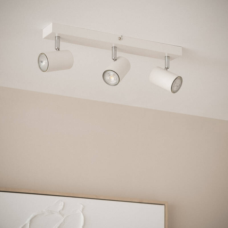 Lámpara de Techo Orientable Metal 3 Focos Wuedy