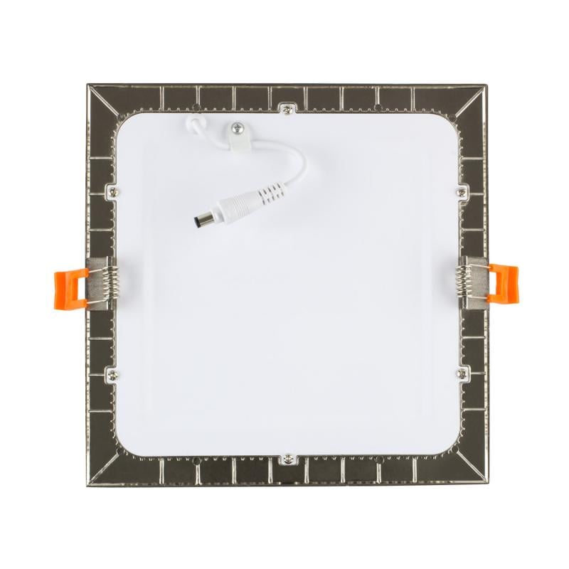 Placa LED 12W Cuadrada SuperSlim Corte 155x155 mm Silver