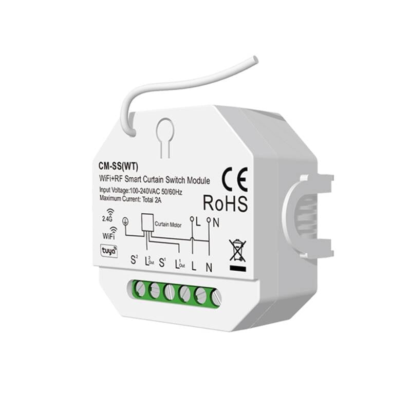 Interruptor Persiana WiFi Compatible con Mando RF SKYDANCE CM-SS(WT)