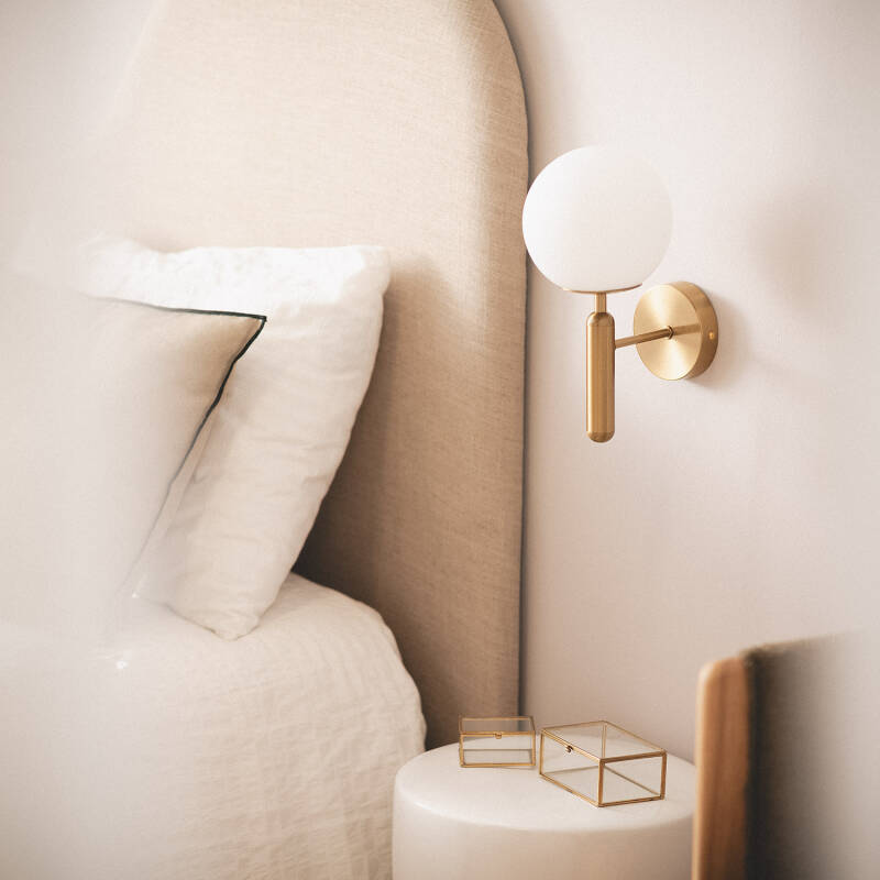 Lámpara de Pared Metal y Cristal Oto