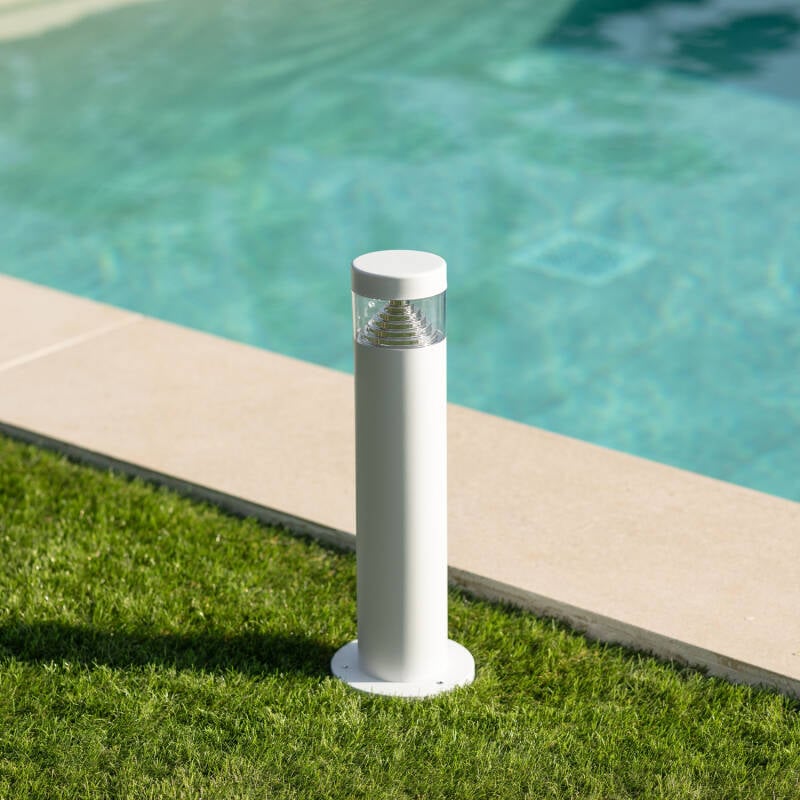 Baliza Exterior LED 5W Superficie Pie 30cm Acero Inoxidable Inti Blanco