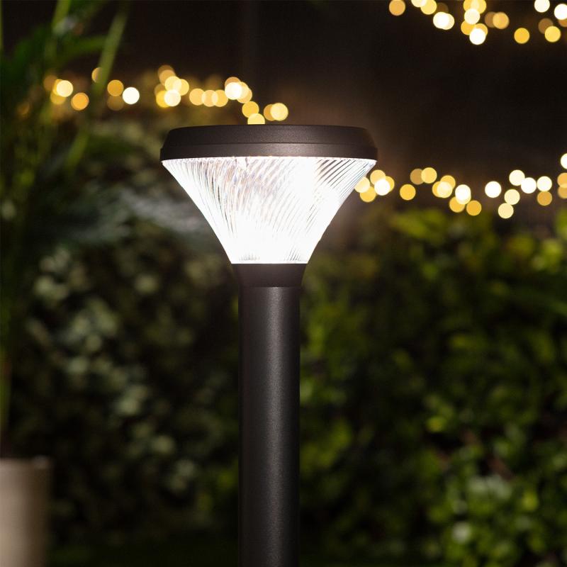 Baliza Solar Exterior LED 1.5W Superficie Pie 60cm Pilote con Control Remoto
