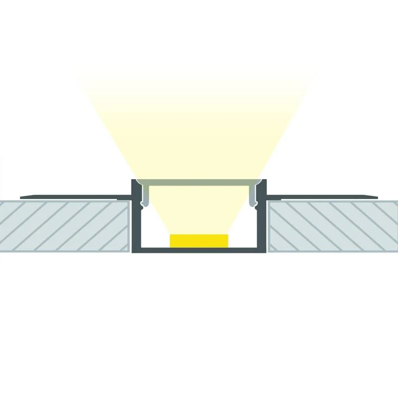 Perfil Aluminio Integrado en Escayola/Pladur para Tira LED hasta 15 mm