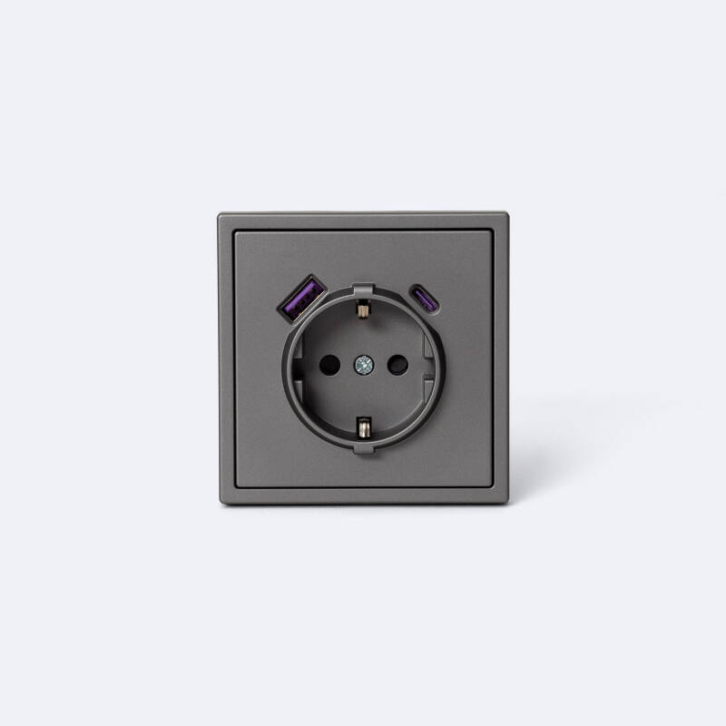 Enchufe Schuko Tipo F con USB Luxe 990