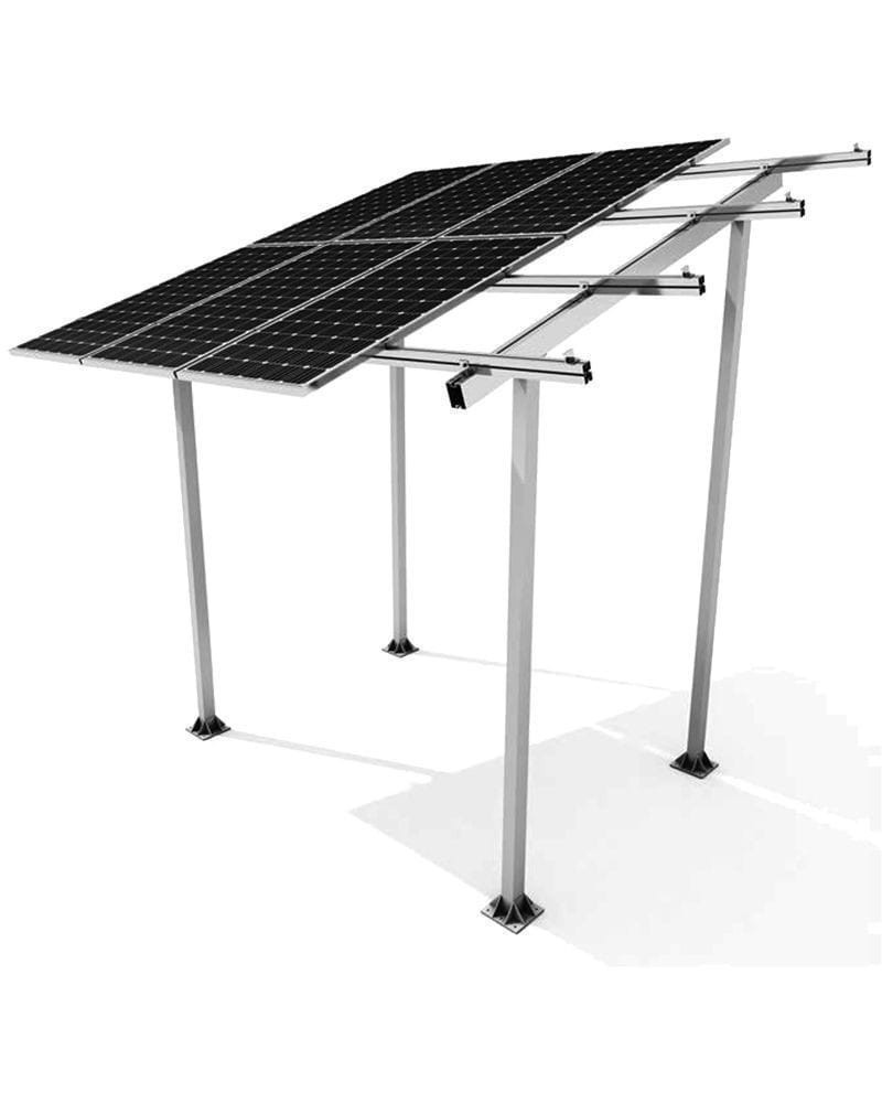 Estructura Elevada 12 Paneles 2 Filas 20º 38V Base + A2