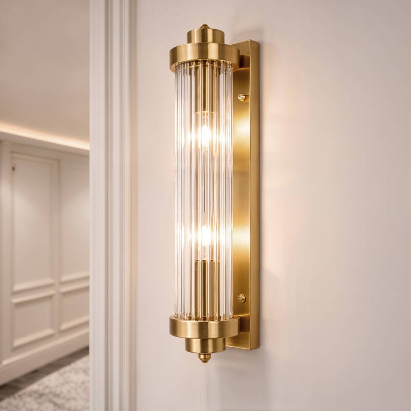Lámpara de Pared Metal y Cristal Marsen