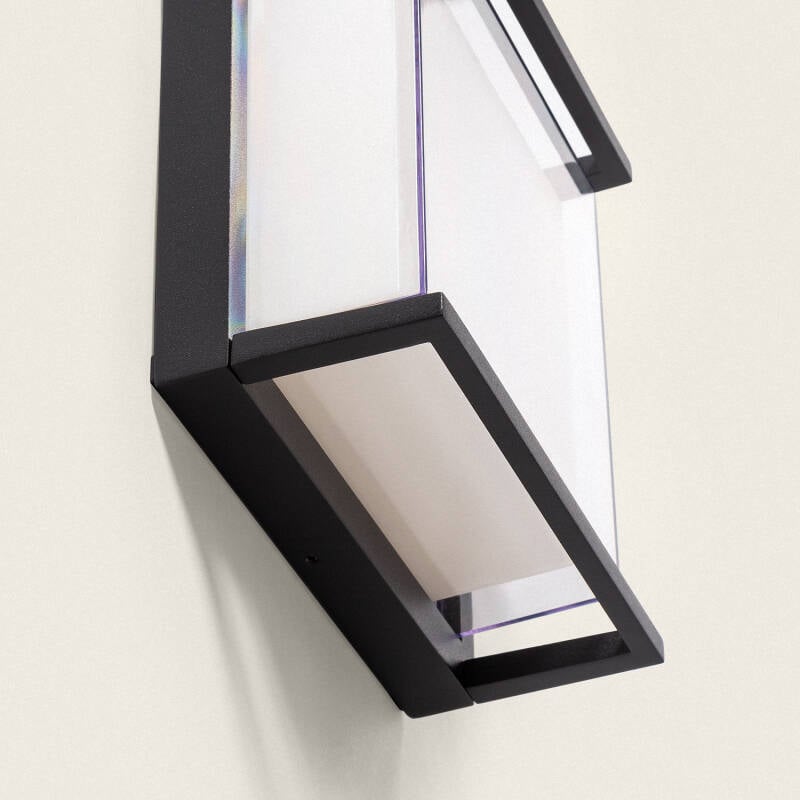 Aplique de Pared Exterior LED 18W Iluminación Cuadrado Negro Rale