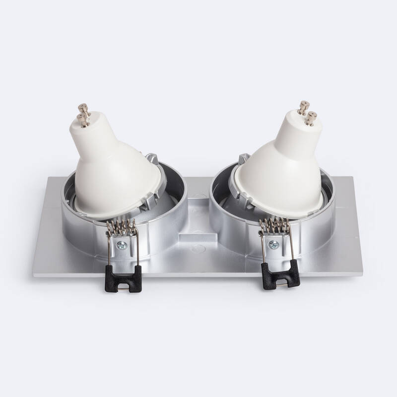Foco Downlight Cuadrado Basculante GU10 6W Corte 75x150 mm PC