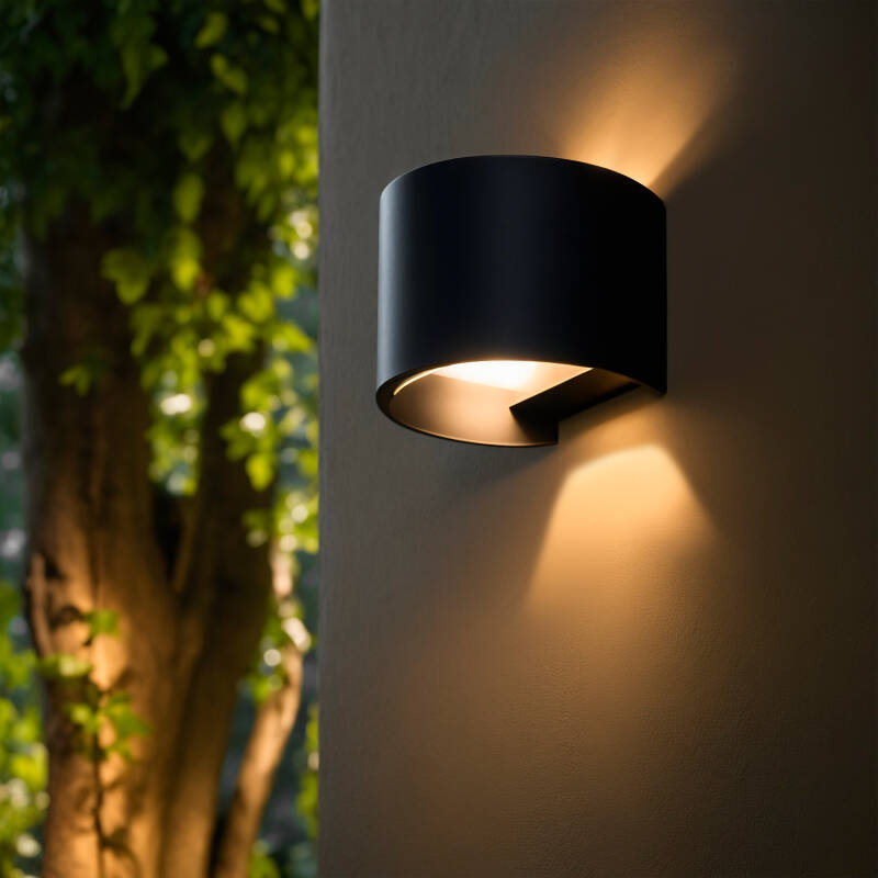 Aplique de Pared Exterior LED 6W PC Iluminación Doble Cara Eros