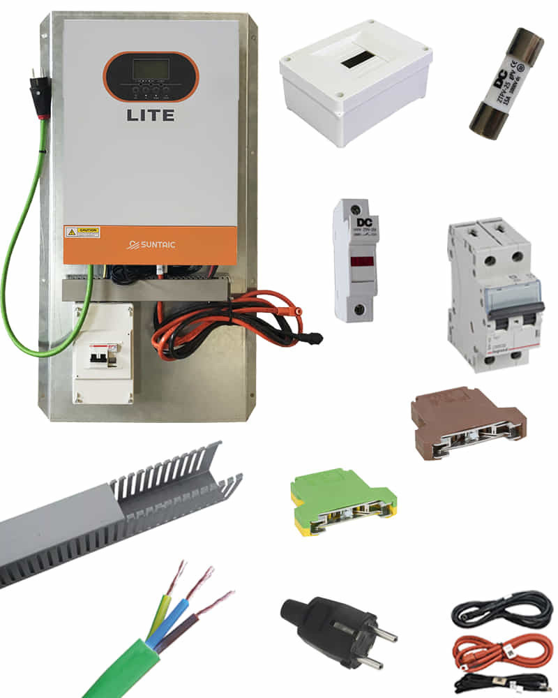 Kit Solar Casa de Campo Aislada 5000W 48V con Batería de Litio Tensite