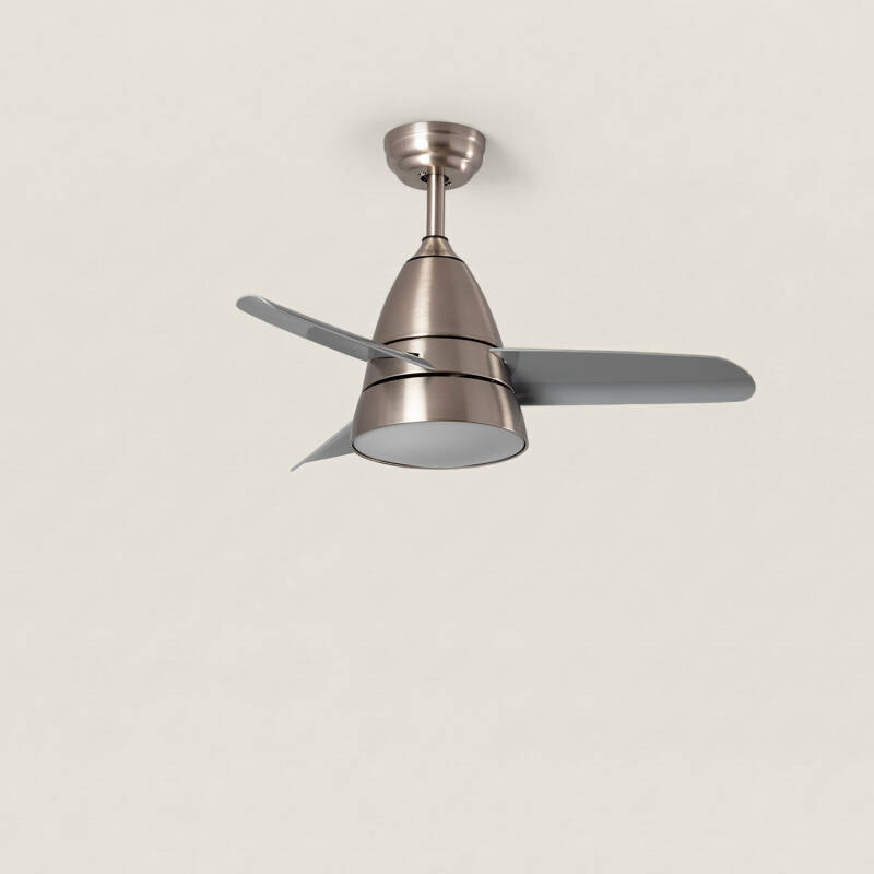 Ventilador de Techo Silencioso Industrial Plata 91cm Motor DC