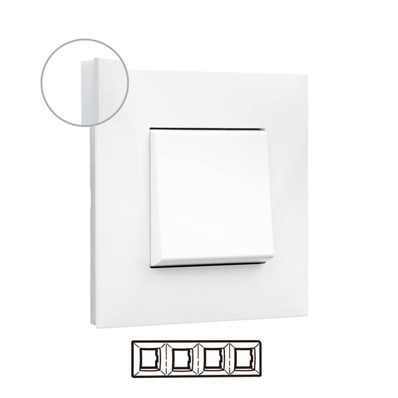 Placa Embellecedora 4 Elementos Blanco LEGRAND Valena Next 741004