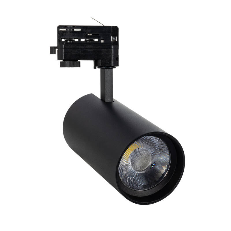 Foco Carril LED Trifásico 30W CCT Seleccionable d'Angelo PHILIPS Xitanium con Óptica Variable Negro