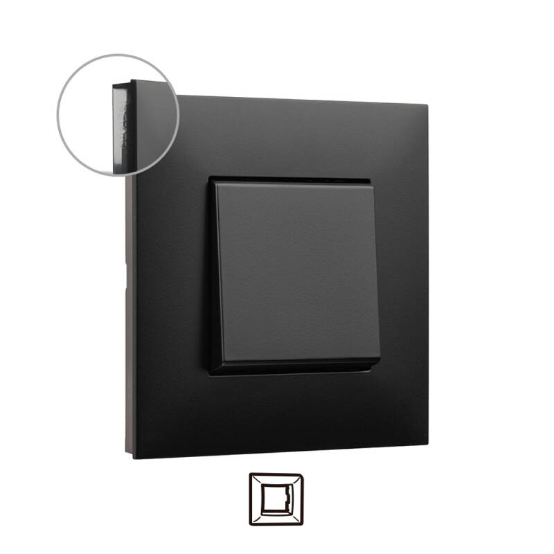 Placa Embellecedora 1 Elemento Dark LEGRAND Valena Next 741051