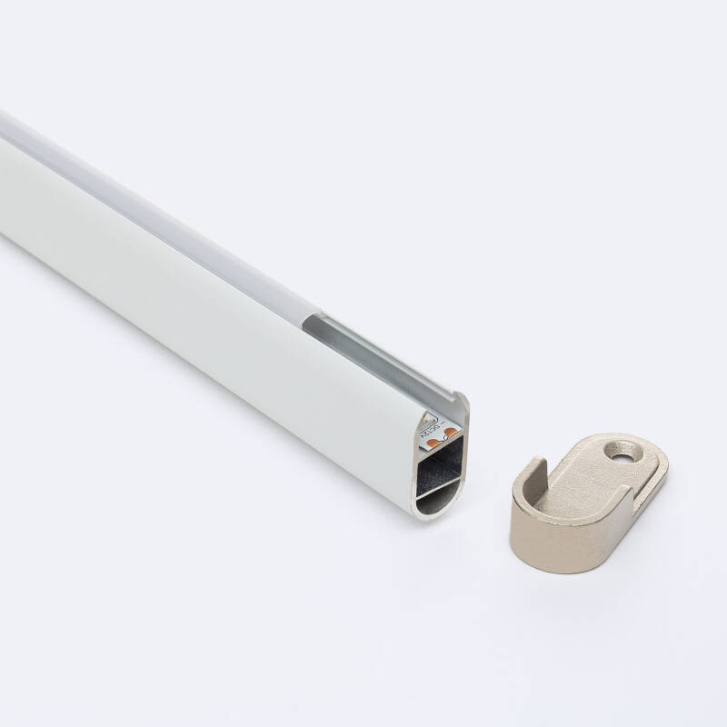 Perfil Aluminio Barra Colgar Ropa para Armario para Tiras LED hasta 12 mm