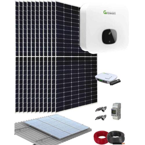 Kit Autoconsumo Fotovoltaico 5000W 25000Whdia Growatt