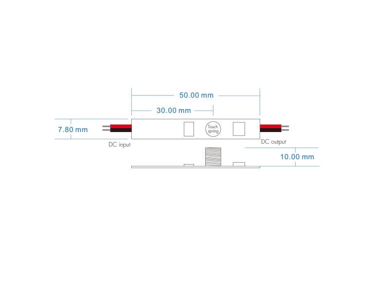 Mini Interruptor Regulador Táctil para Tira LED 12-24V SKYDANCE E1-C