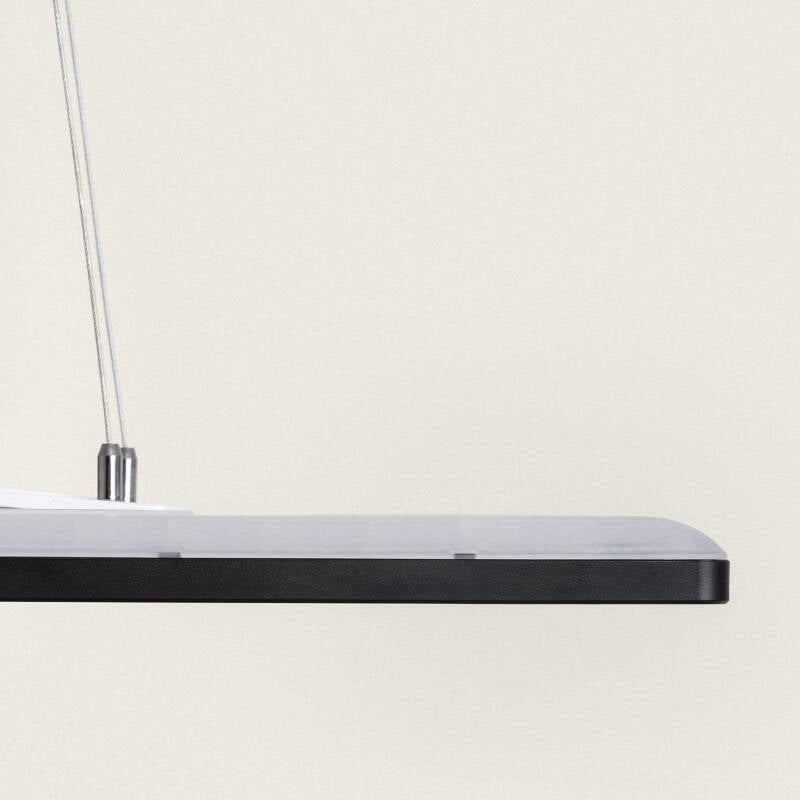 Lámpara Colgante LED 24W Rectangular SwitchCCT Seleccionable 580X200 mm Doble Cara Negro