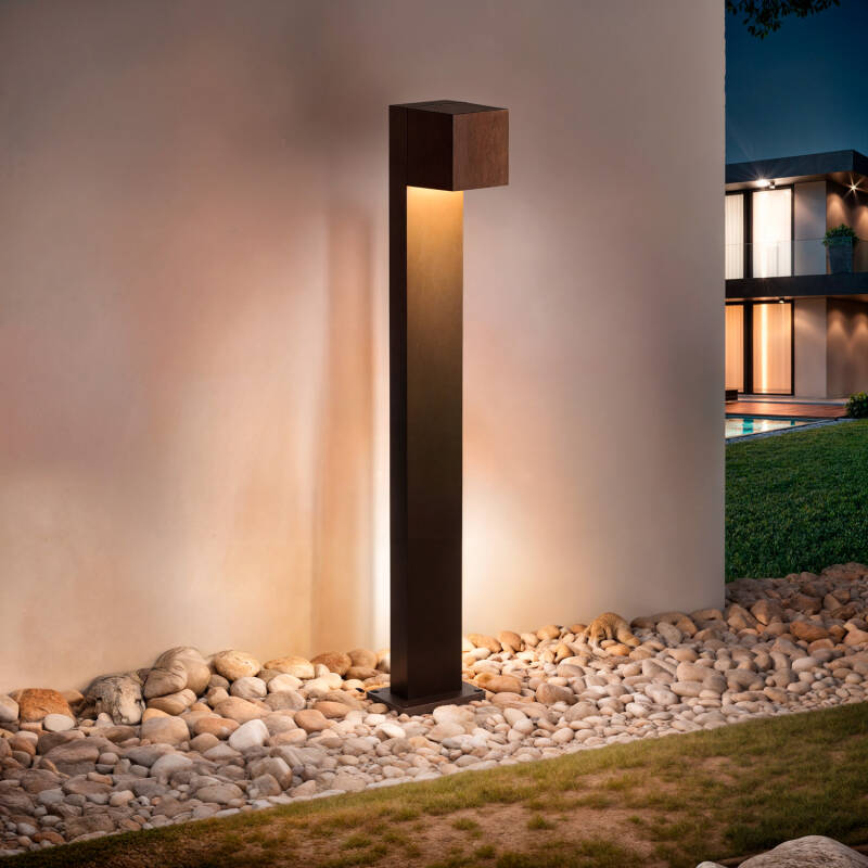 Baliza Exterior LED 10W Superficie Pie 80cm Aluminio Denny L