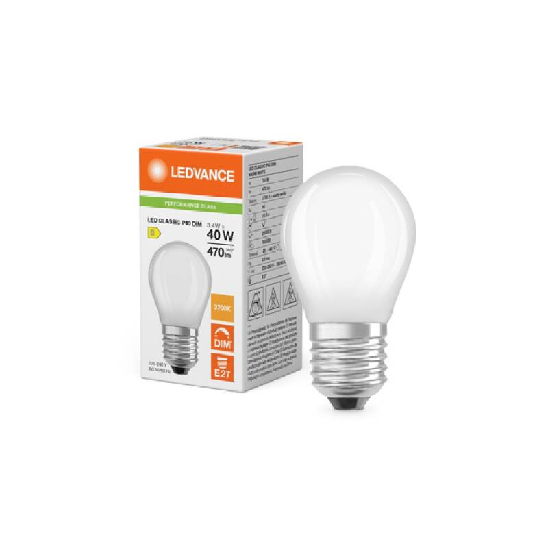 Bombilla Filamento LED E27 3.4W 470 lm G45 LEDVANCE Parathom Classic 4058075590779