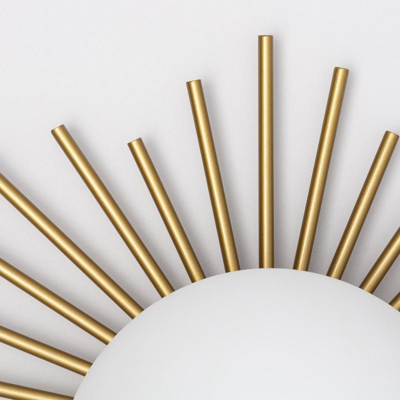 Aplique de Pared de Metal y Cristal Moon