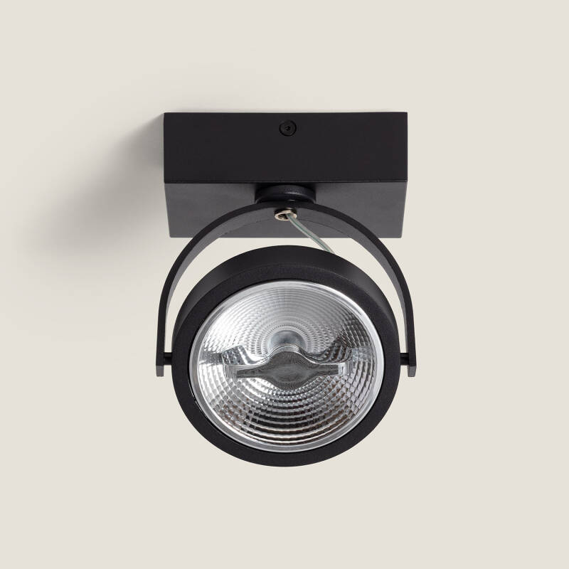 Foco LED 15W CREE de Superficie Direccionable AR111 Regulable Negro