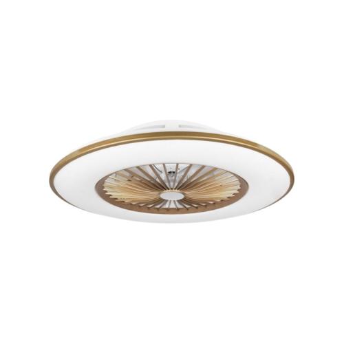 Ventilador de Techo sin Aspas Silencioso con Luz LED y Altavoz Vega Dorado