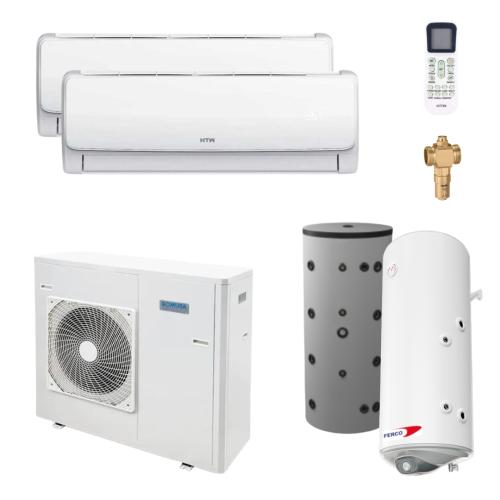 Kit Aerotermia con Fancoils Domusa Dual Clima R32 19R 19kW para 200m2