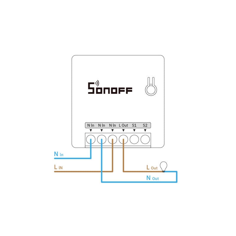 Interruptor WiFi Compatible con Interruptor Convencional SONOFF Mini R2 10A