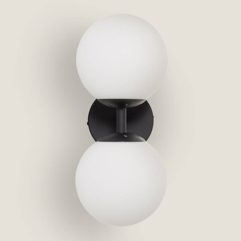 Lámpara de Pared de Metal y Cristal Balts Duplo