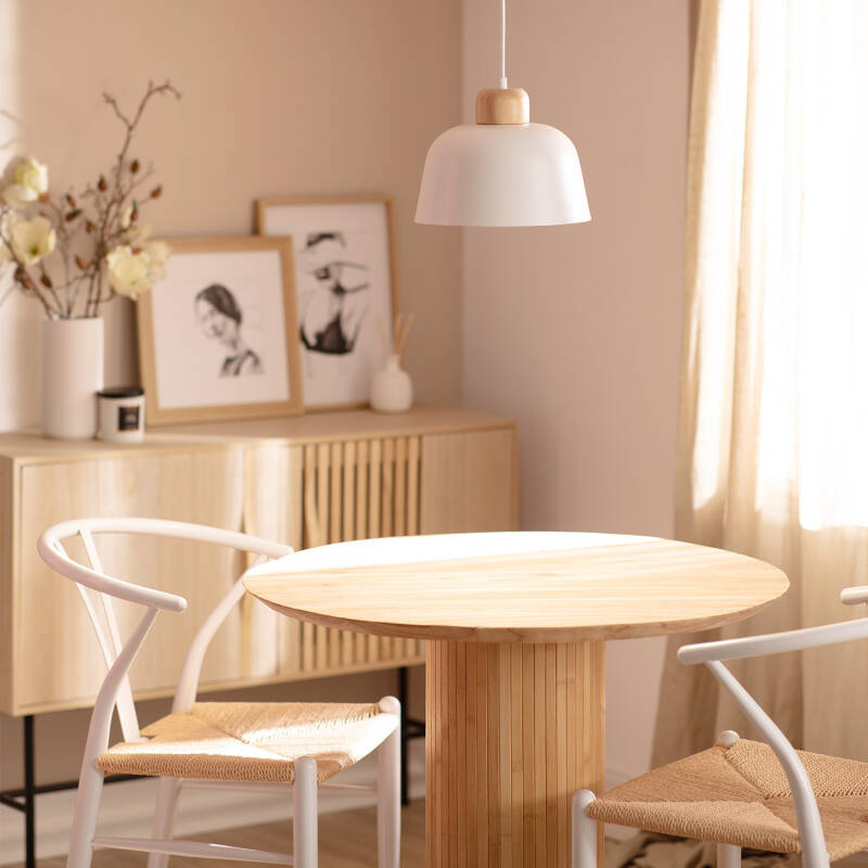 Lámpara Colgante Metal y Madera Wawak