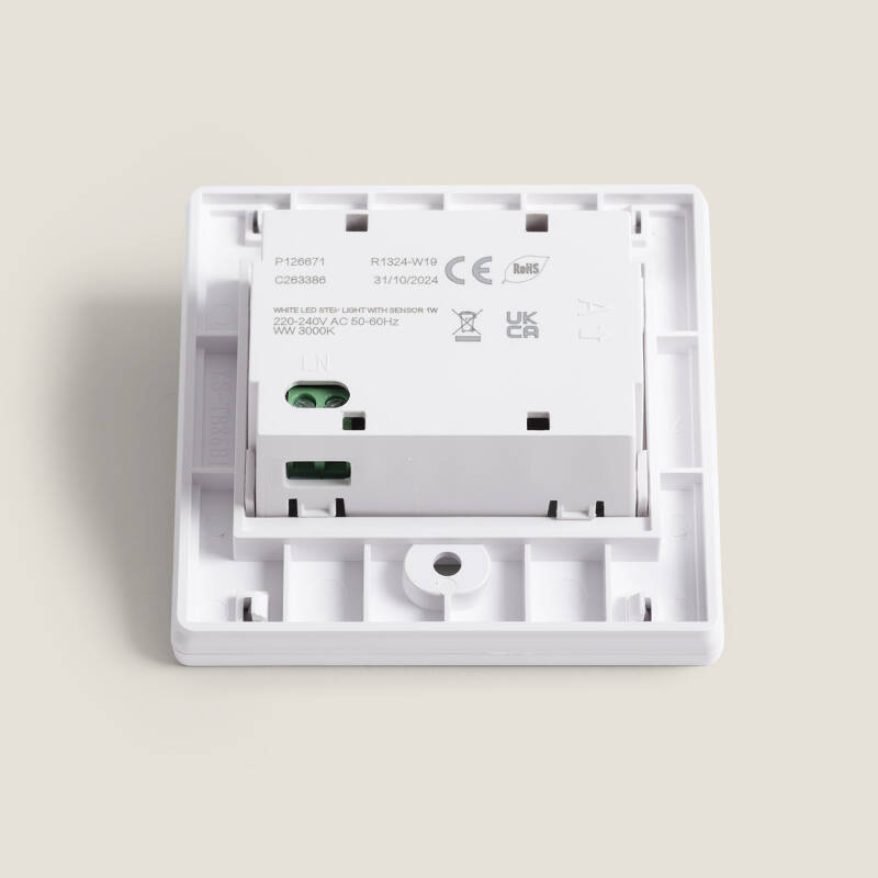 Baliza de Pared LED Empotrable con Sensor PIR Olite para Caja Universal