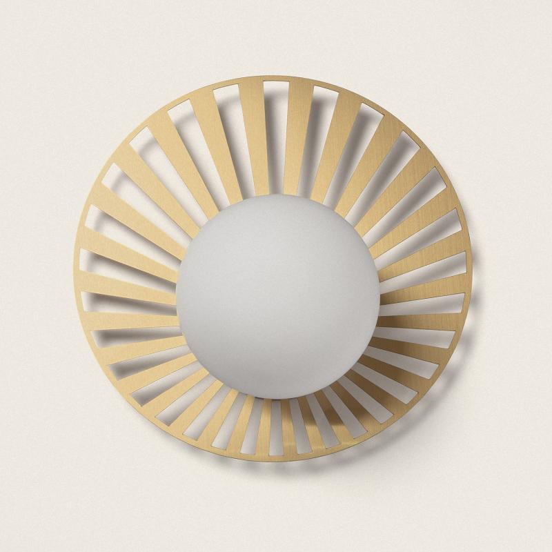 Aplique de Pared de Metal y Cristal Becquer