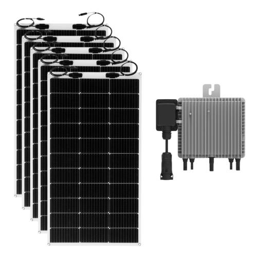 Kit Placas Solares para Balcón Flexibles 1000W con Microinversor DEYE