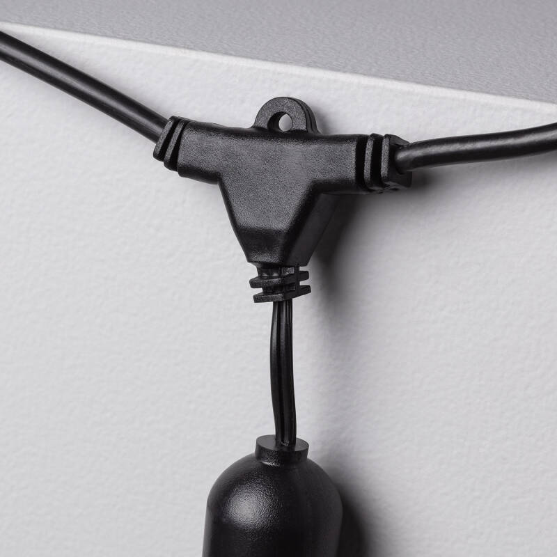 Guirnalda Luces Exterior con 8 Portalámparas E27 5.5m Negro IP65