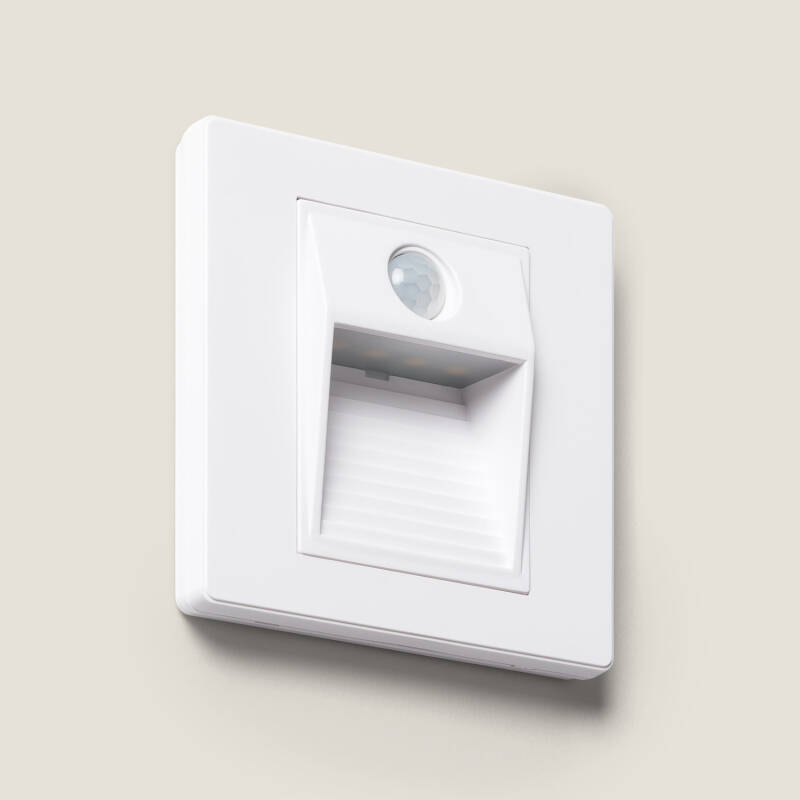 Baliza de Pared LED Empotrable con Sensor PIR Olite para Caja Universal