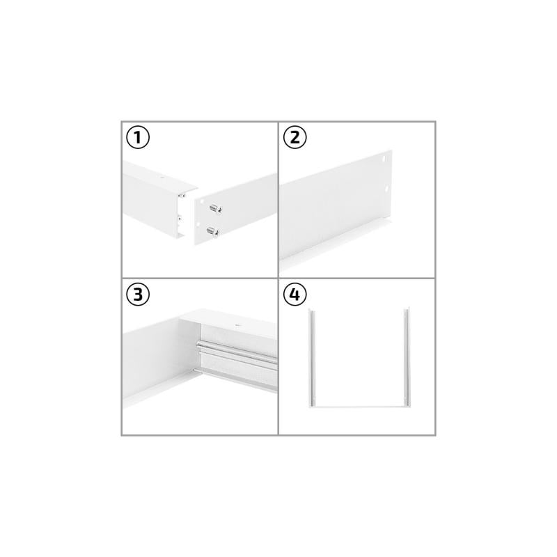 Panel LED 120x60 cm 60W 6000lm High Power BOKE + Kit de Superficie