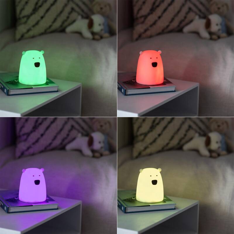 Luz Quitamiedos LED Infantil Oso RGB a Pilas