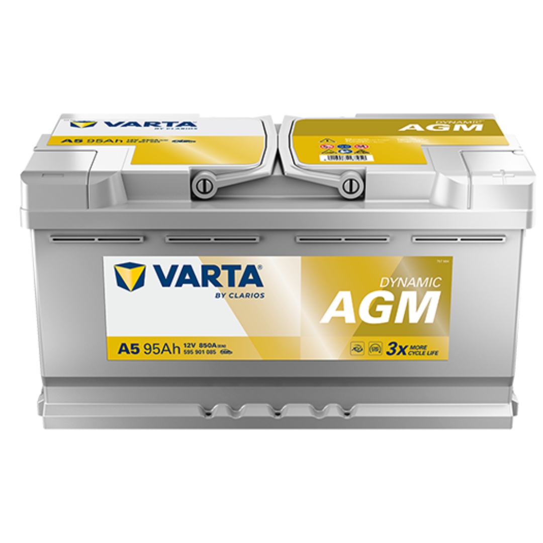 Batería Coche AGM 12V 95Ah 850A VARTA