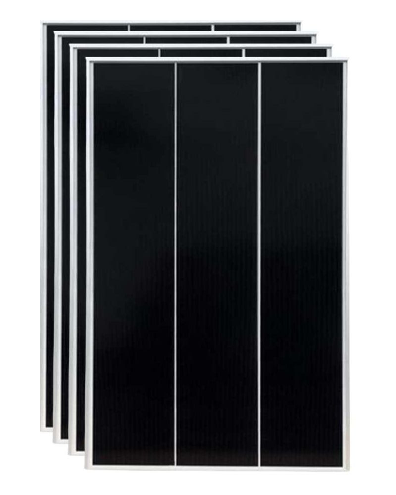 Pack 4 unidades Placas Solares Pequeñas 12V 200W Monocristalinos Solarfam