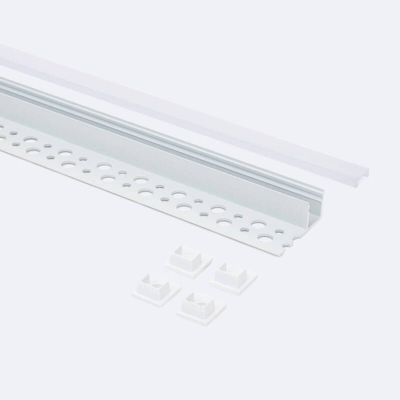 Perfil Aluminio Integración en Escayola/Pladur para Tiras LED hasta 8 mm