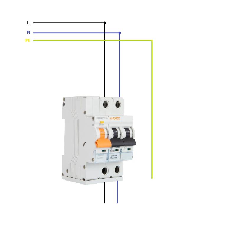 Protector Combinado Sobretensiones Permanentes 180-270V MAXGE 2P