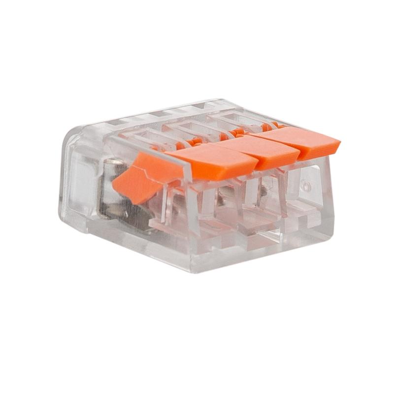 Pack 20 Conectores Rápidos 3 Entradas para Cable Eléctrico 0.08-4 mm²